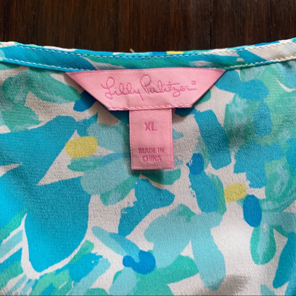 Lilly Pulitzer Dahlia Top-Resort White, In A Pinch - Picture 2 of 5